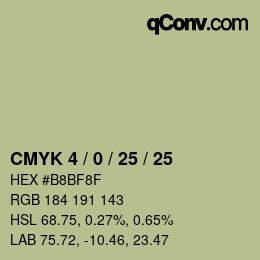 Color code: CMYK 4 / 0 / 25 / 25 | qconv.com