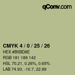 カラーコード: CMYK 4 / 0 / 25 / 26 | qconv.com
