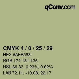 Código de color: CMYK 4 / 0 / 25 / 29 | qconv.com