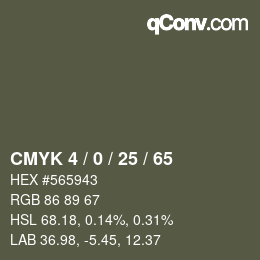 Color code: CMYK 4 / 0 / 25 / 65 | qconv.com