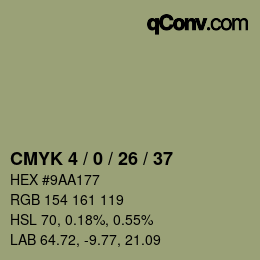 カラーコード: CMYK 4 / 0 / 26 / 37 | qconv.com