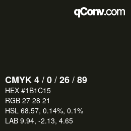 カラーコード: CMYK 4 / 0 / 26 / 89 | qconv.com