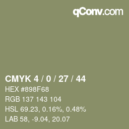 颜色代码: CMYK 4 / 0 / 27 / 44 | qconv.com