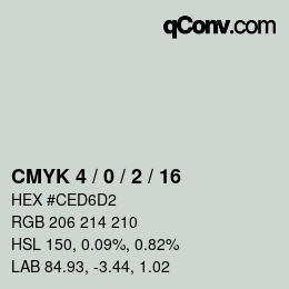 Color code: CMYK 4 / 0 / 2 / 16 | qconv.com