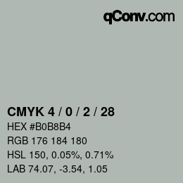 Color code: CMYK 4 / 0 / 2 / 28 | qconv.com