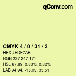 Color code: CMYK 4 / 0 / 31 / 3 | qconv.com