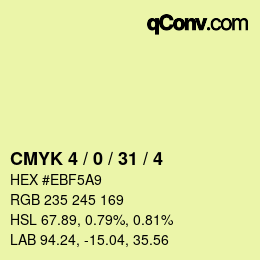 Color code: CMYK 4 / 0 / 31 / 4 | qconv.com