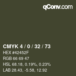 Color code: CMYK 4 / 0 / 32 / 73 | qconv.com