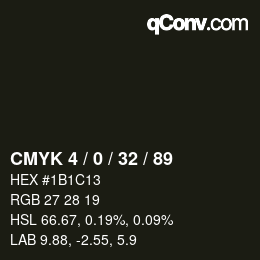 Color code: CMYK 4 / 0 / 32 / 89 | qconv.com