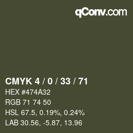 Color code: CMYK 4 / 0 / 33 / 71 | qconv.com