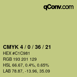 Código de color: CMYK 4 / 0 / 36 / 21 | qconv.com