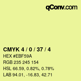 カラーコード: CMYK 4 / 0 / 37 / 4 | qconv.com