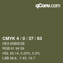 Color code: CMYK 4 / 0 / 37 / 63 | qconv.com
