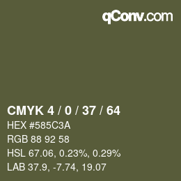 カラーコード: CMYK 4 / 0 / 37 / 64 | qconv.com