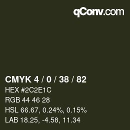 Color code: CMYK 4 / 0 / 38 / 82 | qconv.com