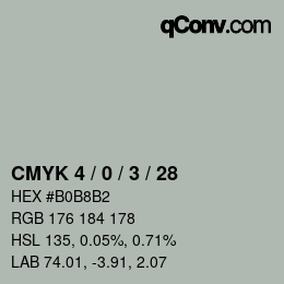 Color code: CMYK 4 / 0 / 3 / 28 | qconv.com