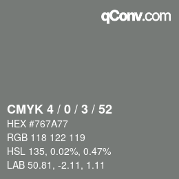 Color code: CMYK 4 / 0 / 3 / 52 | qconv.com
