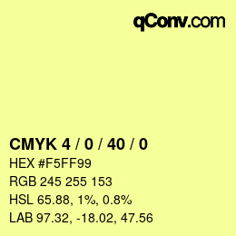 Color code: CMYK 4 / 0 / 40 / 0 | qconv.com