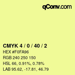 Color code: CMYK 4 / 0 / 40 / 2 | qconv.com