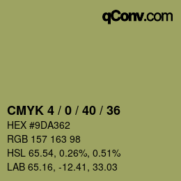 Código de color: CMYK 4 / 0 / 40 / 36 | qconv.com