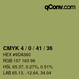 Código de color: CMYK 4 / 0 / 41 / 36 | qconv.com