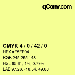 Color code: CMYK 4 / 0 / 42 / 0 | qconv.com