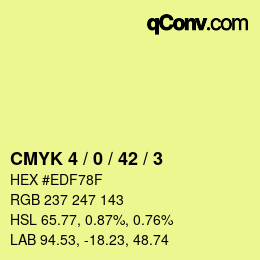 カラーコード: CMYK 4 / 0 / 42 / 3 | qconv.com