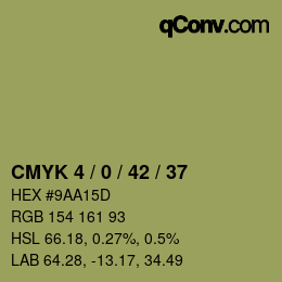 Farbcode: CMYK 4 / 0 / 42 / 37 | qconv.com
