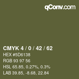 颜色代码: CMYK 4 / 0 / 42 / 62 | qconv.com