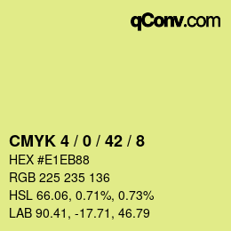 カラーコード: CMYK 4 / 0 / 42 / 8 | qconv.com