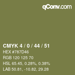 Color code: CMYK 4 / 0 / 44 / 51 | qconv.com