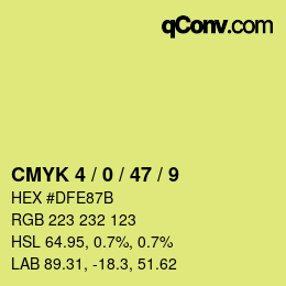 Color code: CMYK 4 / 0 / 47 / 9 | qconv.com