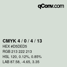 カラーコード: CMYK 4 / 0 / 4 / 13 | qconv.com