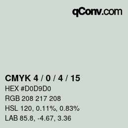 Color code: CMYK 4 / 0 / 4 / 15 | qconv.com