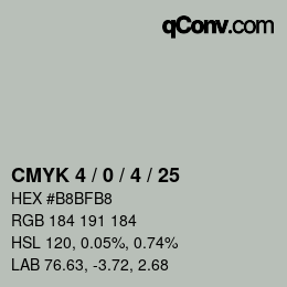 Color code: CMYK 4 / 0 / 4 / 25 | qconv.com