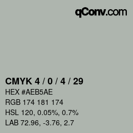 Color code: CMYK 4 / 0 / 4 / 29 | qconv.com