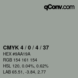 Color code: CMYK 4 / 0 / 4 / 37 | qconv.com