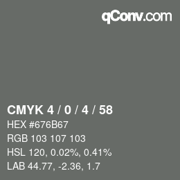 Color code: CMYK 4 / 0 / 4 / 58 | qconv.com