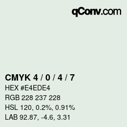 Color code: CMYK 4 / 0 / 4 / 7 | qconv.com