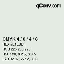 Color code: CMYK 4 / 0 / 4 / 8 | qconv.com