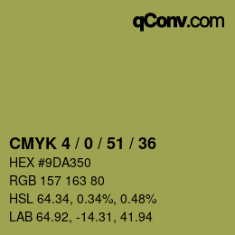 カラーコード: CMYK 4 / 0 / 51 / 36 | qconv.com