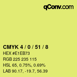 Color code: CMYK 4 / 0 / 51 / 8 | qconv.com