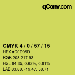 Color code: CMYK 4 / 0 / 57 / 15 | qconv.com
