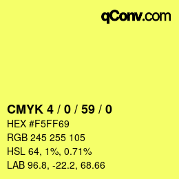 Color code: CMYK 4 / 0 / 59 / 0 | qconv.com
