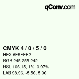 Color code: CMYK 4 / 0 / 5 / 0 | qconv.com