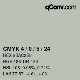 Color code: CMYK 4 / 0 / 5 / 24 | qconv.com