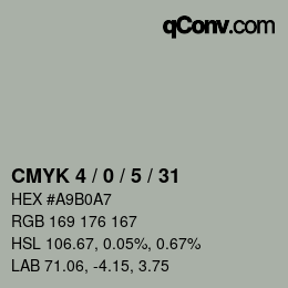 Color code: CMYK 4 / 0 / 5 / 31 | qconv.com