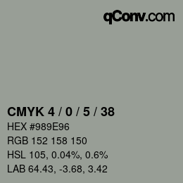 Color code: CMYK 4 / 0 / 5 / 38 | qconv.com