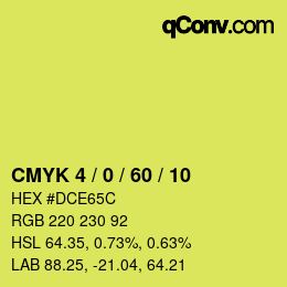 Color code: CMYK 4 / 0 / 60 / 10 | qconv.com