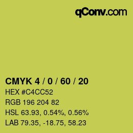 Color code: CMYK 4 / 0 / 60 / 20 | qconv.com